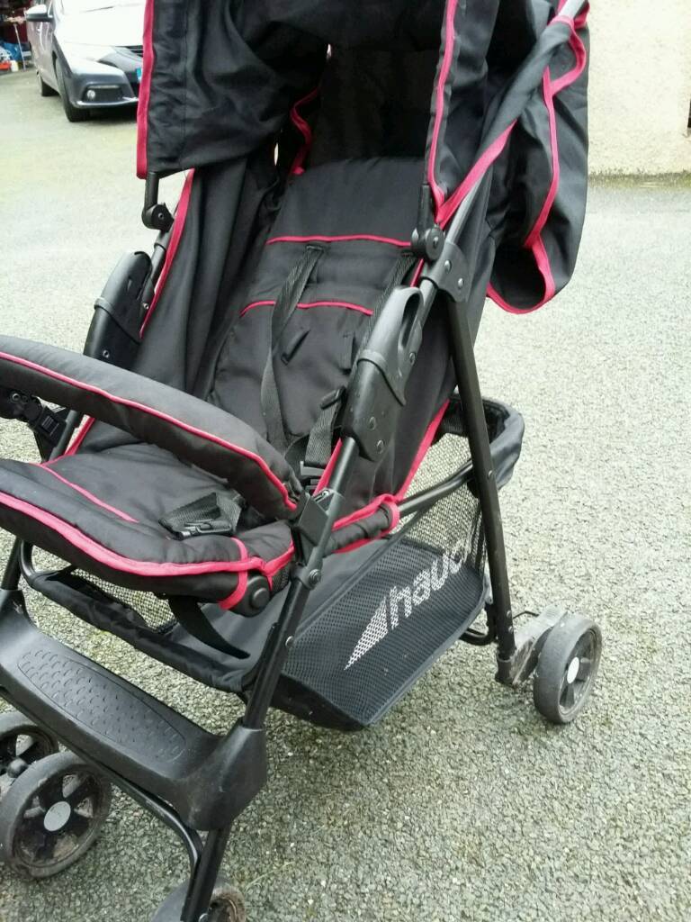 black and red stroller